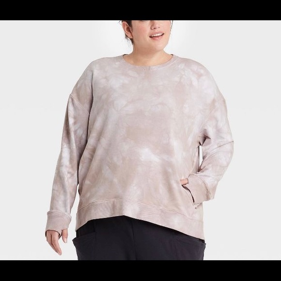 All in Motion™ Women's Crewneck Sweatshirt - Gray and Brown tone - Picture 4 of 5